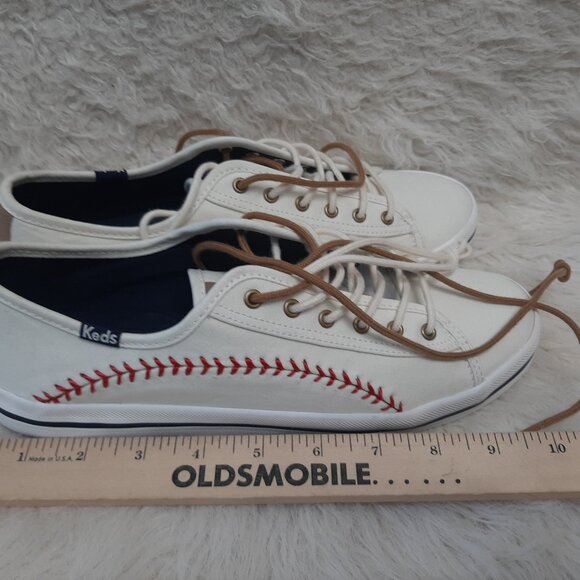 Keds Women's Kickstart Pennant Baseball Stitch Double Shoeslace Sneaker US 9M - Picture 4 of 7